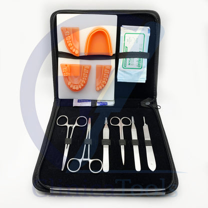 Dental Suture Practice Kit – 3D Oral Model, Suture Pad (32mm), 6 Surgical Tools & Sutures | Educational Training Kit for Dental Students & Medical Colleges