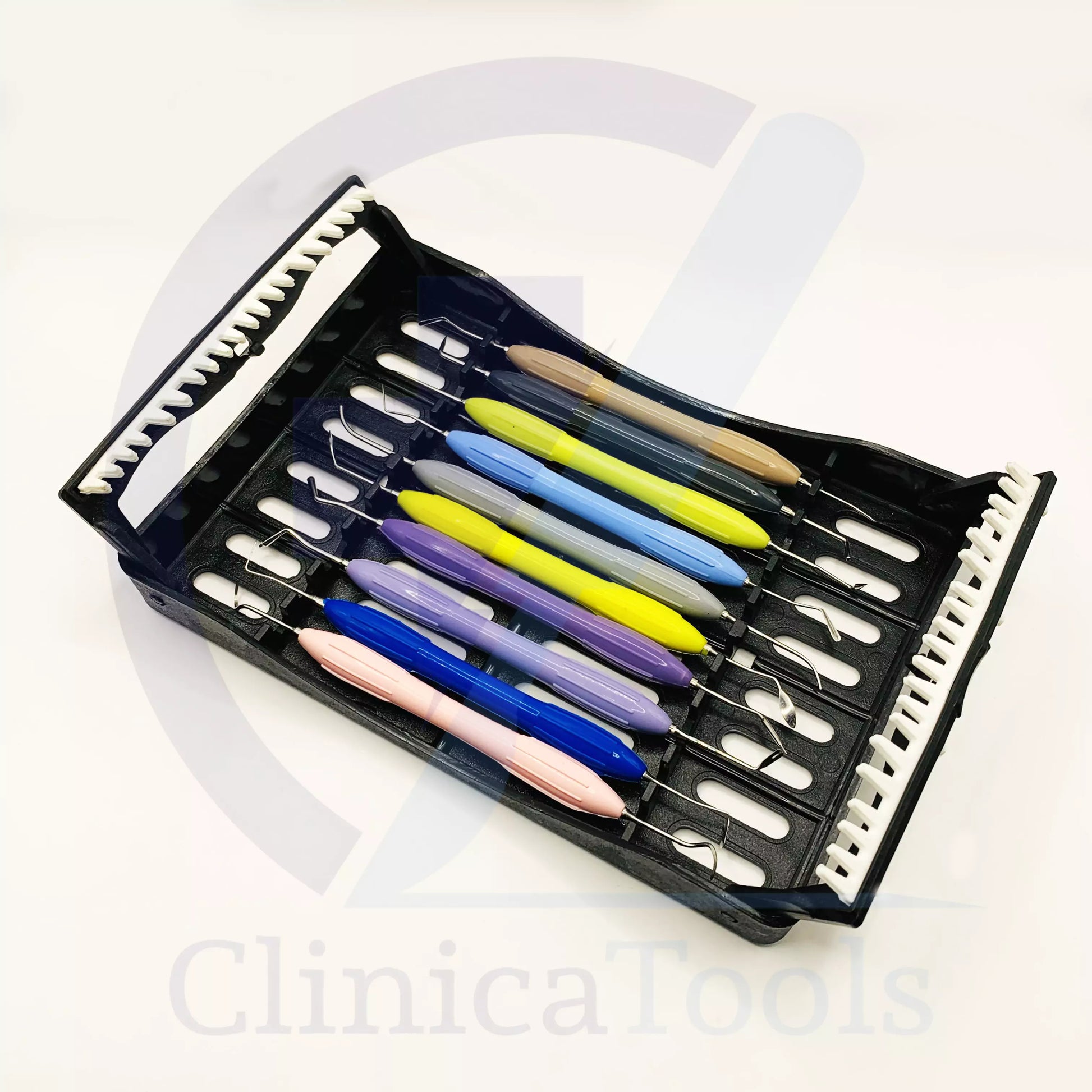 Restorative dentistry tools with sterilization cassette tray