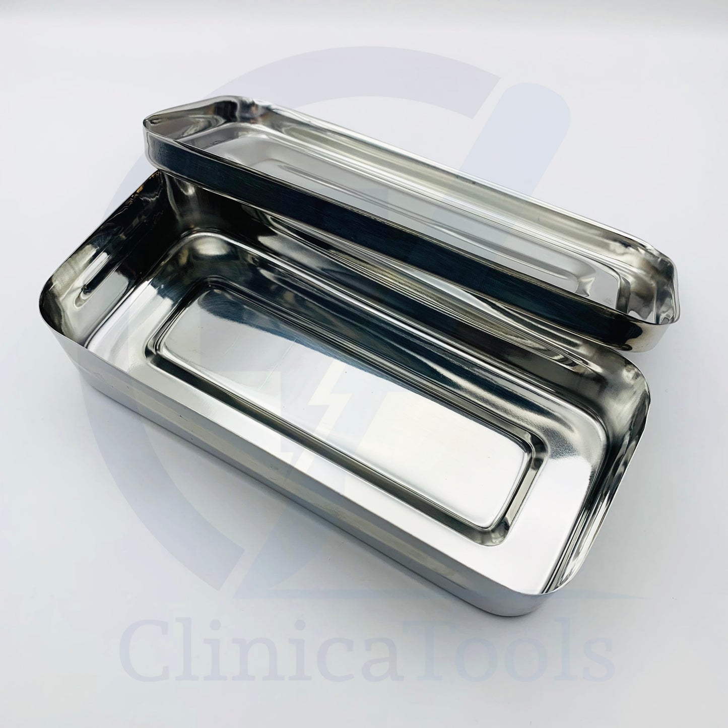 Stainless Steel Instrument Box – Medical-Grade Surgical Sterilization Box with Lid, Autoclavable & Reusable for Surgical, Dental & Veterinary Instruments