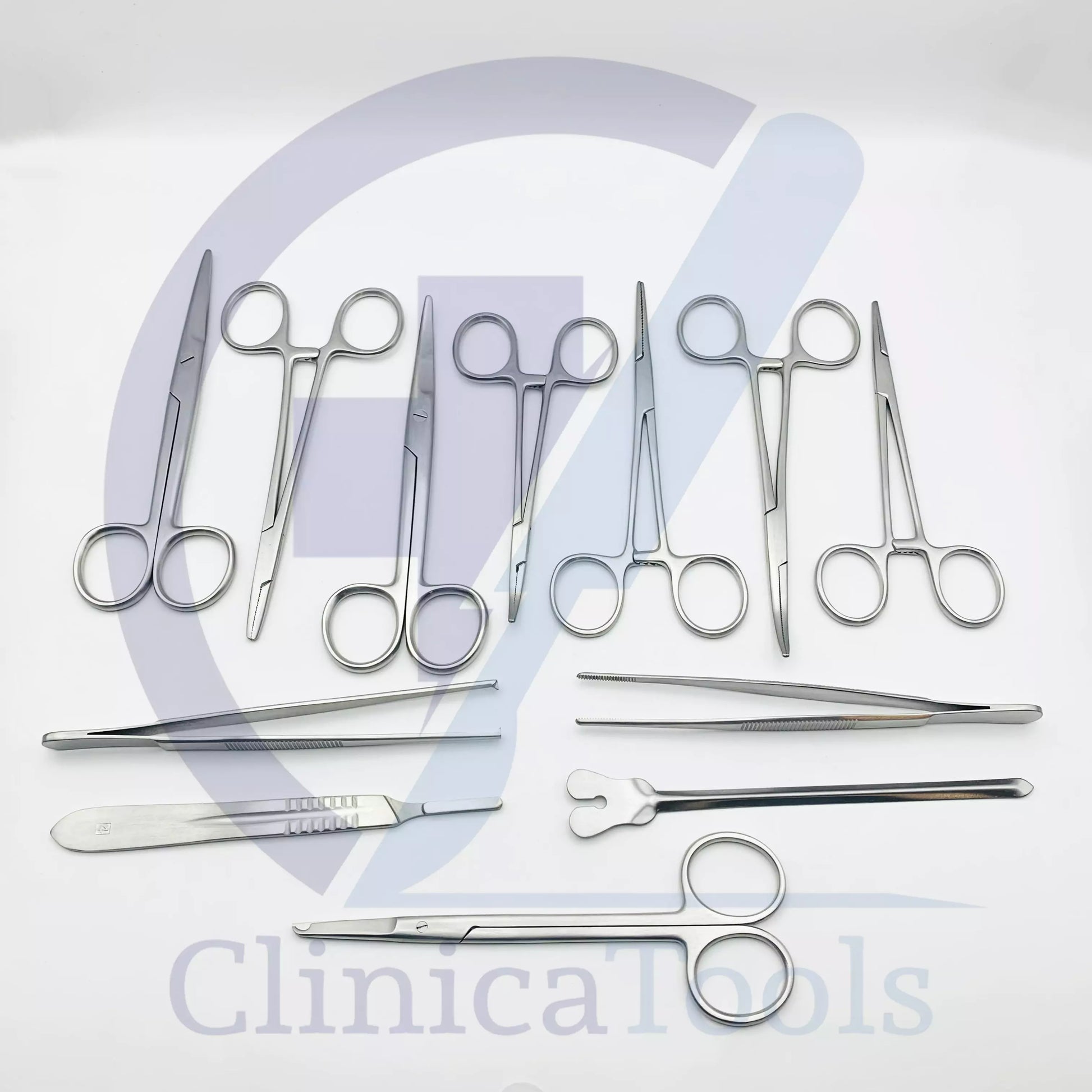 Reusable stainless steel minor surgery tools for clinical and student use